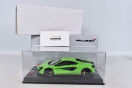 A BOXED TECNOMODEL EXCLUSIVE COLLECTION MCLAREN 570S COUPE 2015 1:18 MODEL VEHICLE, numbered T18-