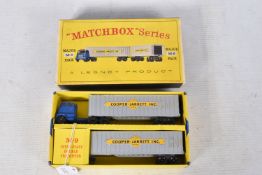 A BOXED MATCHBOX MAJOR PACK INTER-STATE DOUBLE FREIGHTER, No.M-9, appears complete and in fairly
