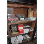 SEVEN PLASTIC TRAYS, NINE PARTIAL AND FULL BOXES AND BAGS containing Woodruff keys, Spring pins,