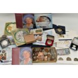 A QUANTITY OF MAINLY ROYAL MINT ITEMS, to include a still sealed 2001 one ounce Panda coin, two x