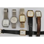 A SELECTION OF WRISTWATCHES, to include a total of six quartz watches, to include a Citizen watch