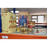 A VINTAGE FRY'S PURE BREAKFAST COCOA BOX, with a Fry's Cocoa tin, a C.W.S. Lutona Cocoa box and tin,