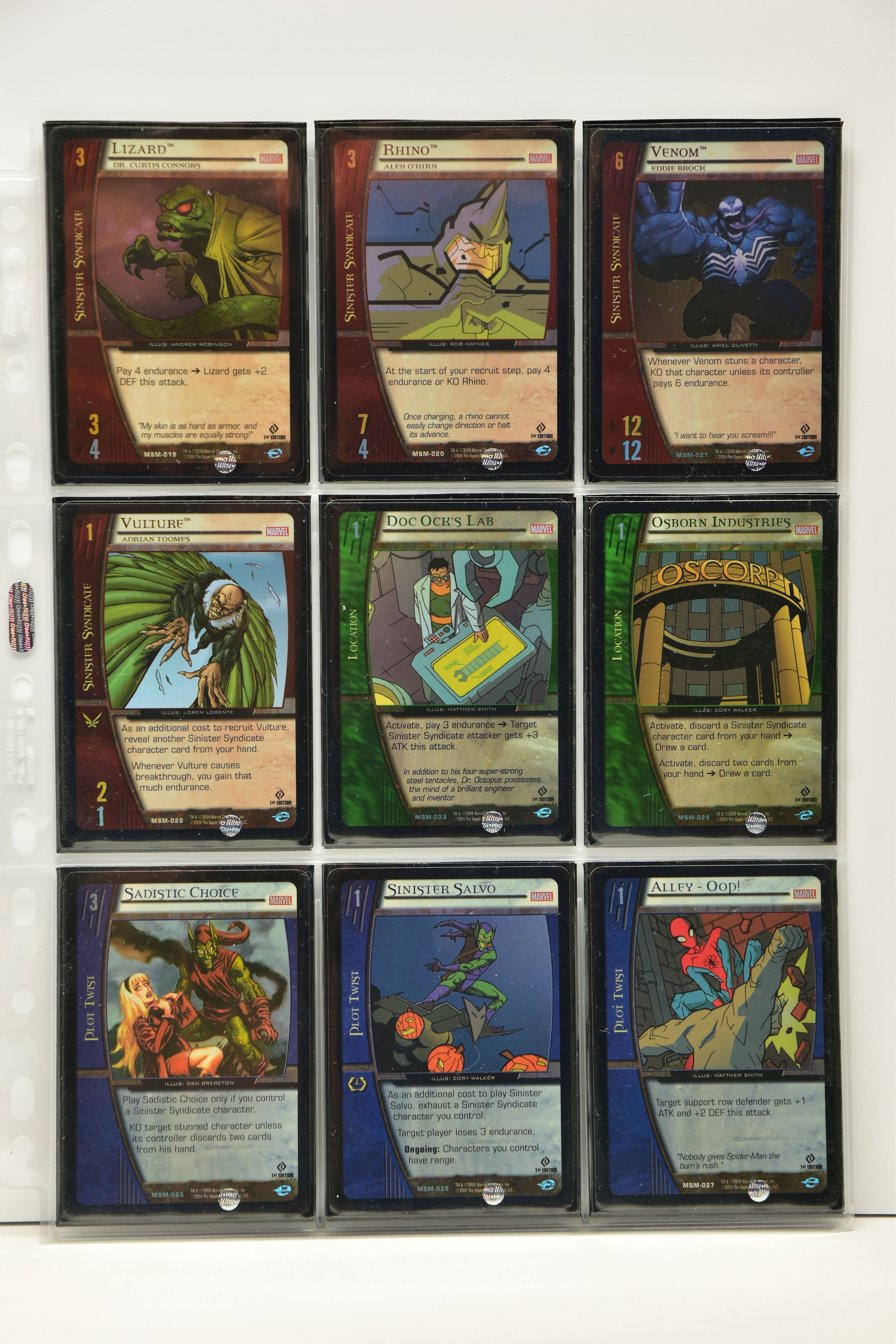 COMPLETE VS. SYSTEM MARVEL: WEB OF SPIDER-MAN 1ST EDITION FOIL SET, all cards are present, genuine - Image 3 of 19