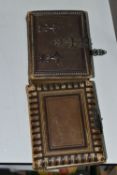 TWO VICTORIAN PHOTOGRAPH Albums, leather bound, brass clasped, approximate dimensions 6 '' x 4.