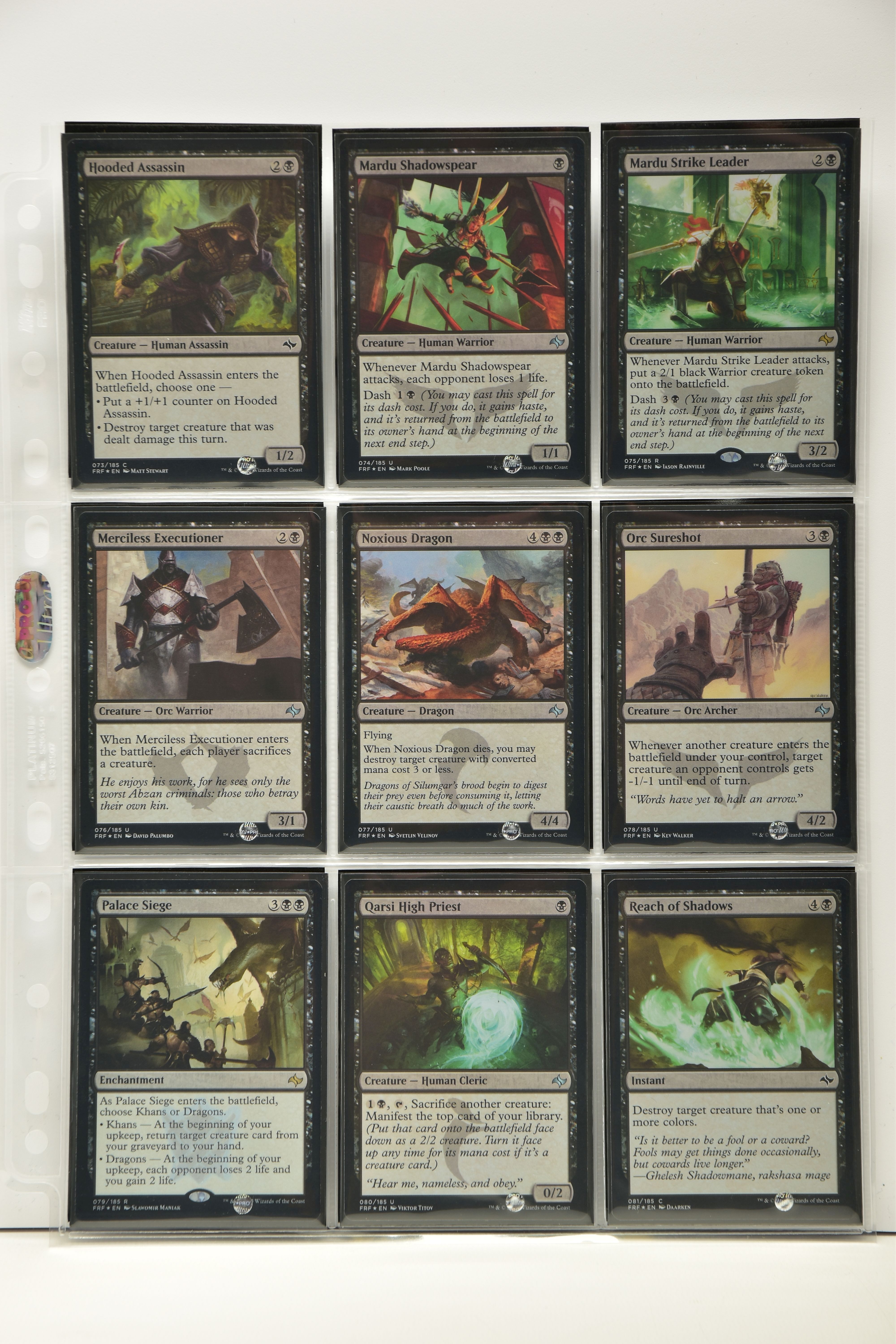 COMPLETE MAGIC THE GATHERING: FATE REFORGED FOIL SET, all cards are present, genuine and are all - Image 9 of 21