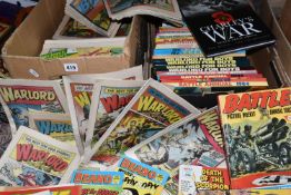 A QUANTITY OF WARLORD AND BATTLE COMICS, mainly 1980's, Charley's War Comics and books, Warlord