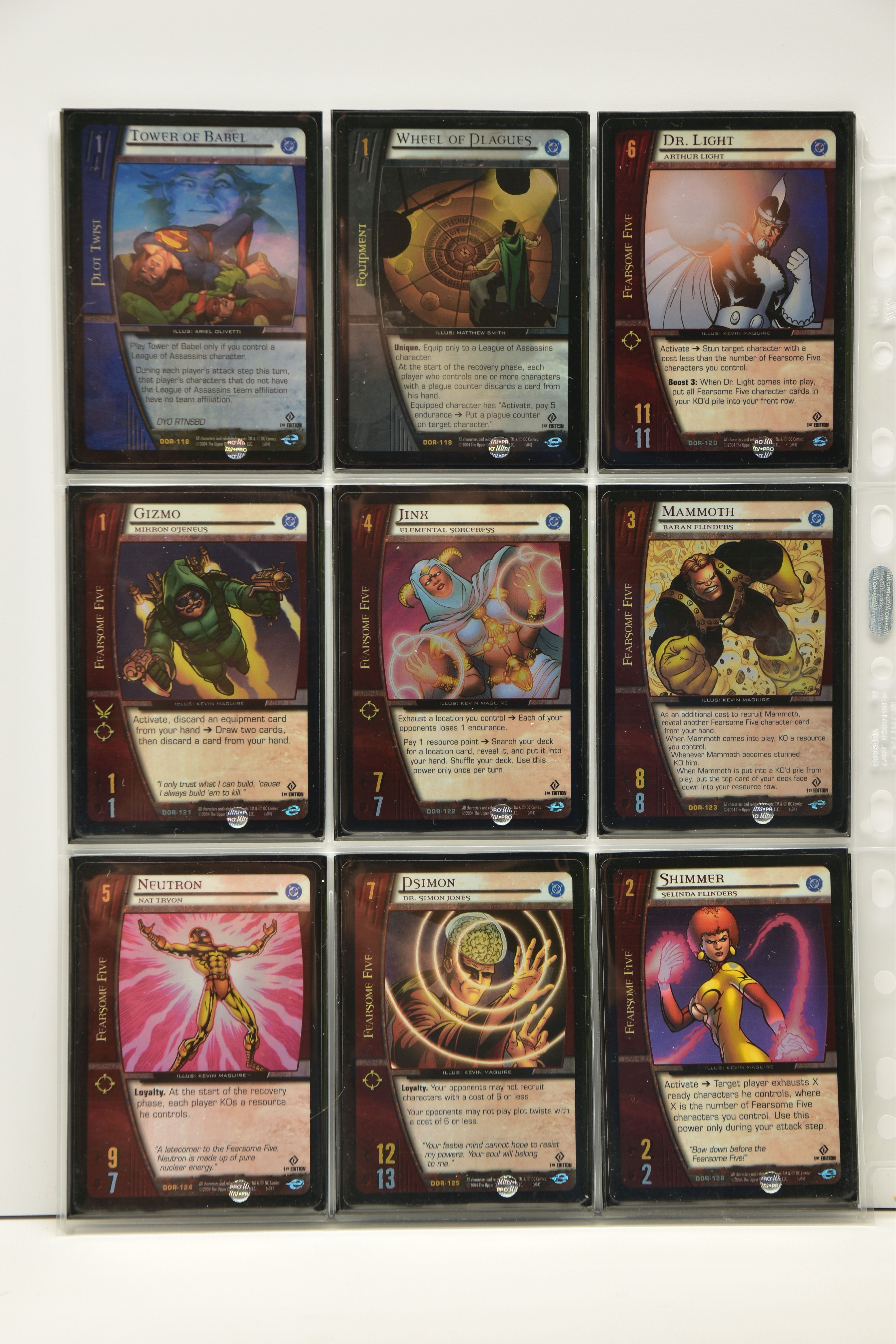 COMPLETE VS. SYSTEM DC ORIGINS 1ST EDITION FOIL SET, all cards are present, genuine and are all in - Image 14 of 19