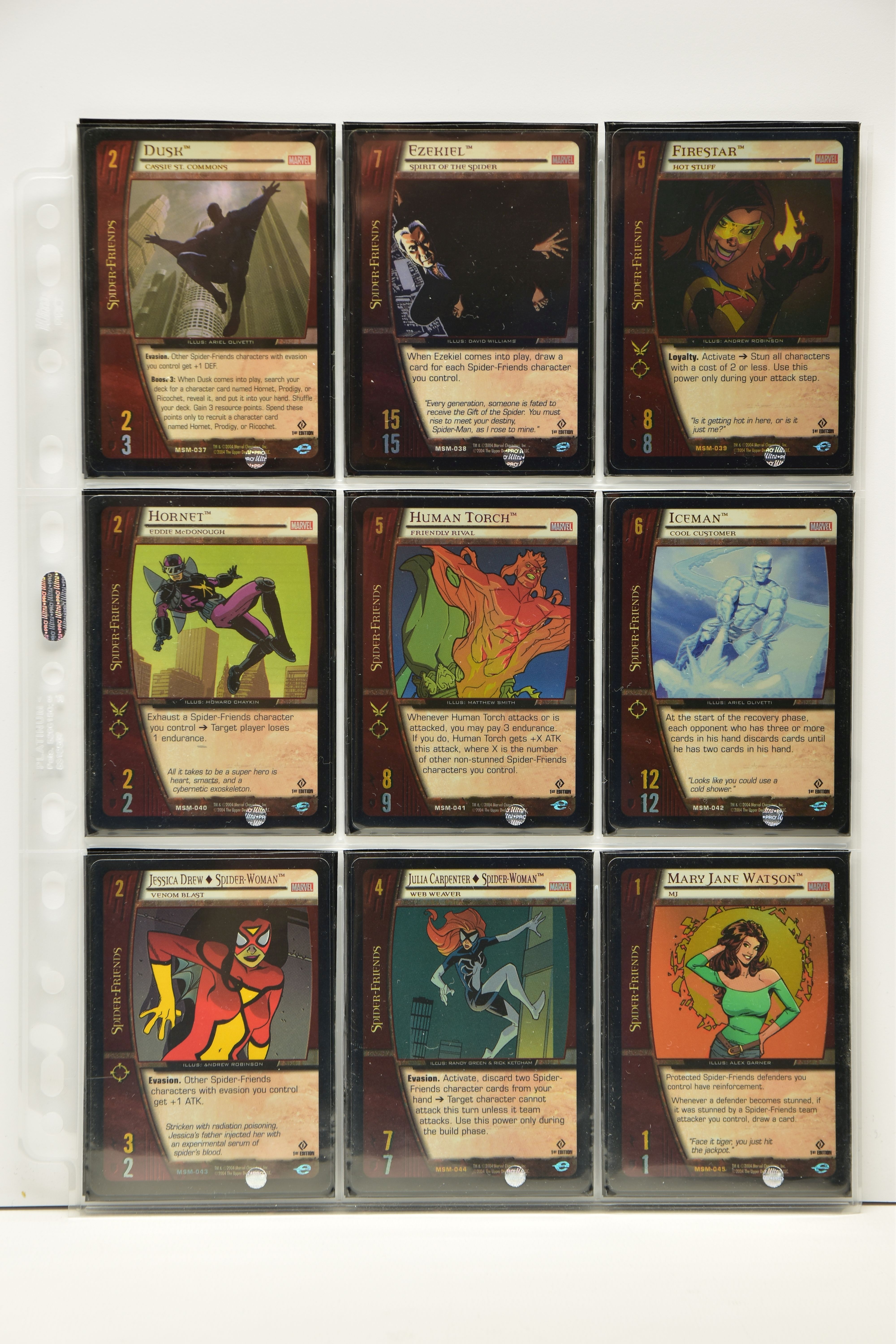 COMPLETE VS. SYSTEM MARVEL: WEB OF SPIDER-MAN 1ST EDITION FOIL SET, all cards are present, genuine - Image 5 of 19