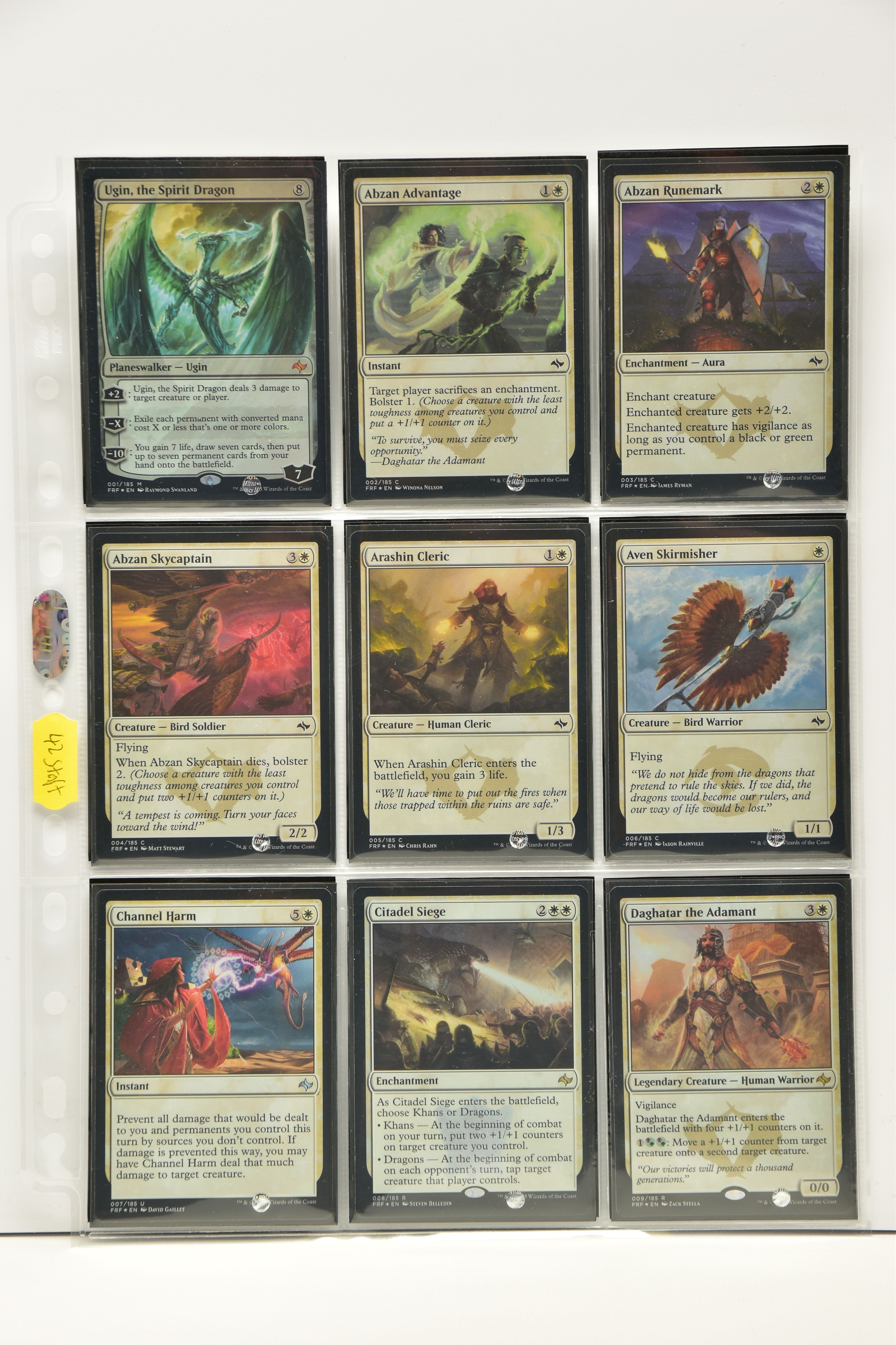 COMPLETE MAGIC THE GATHERING: FATE REFORGED FOIL SET, all cards are present, genuine and are all