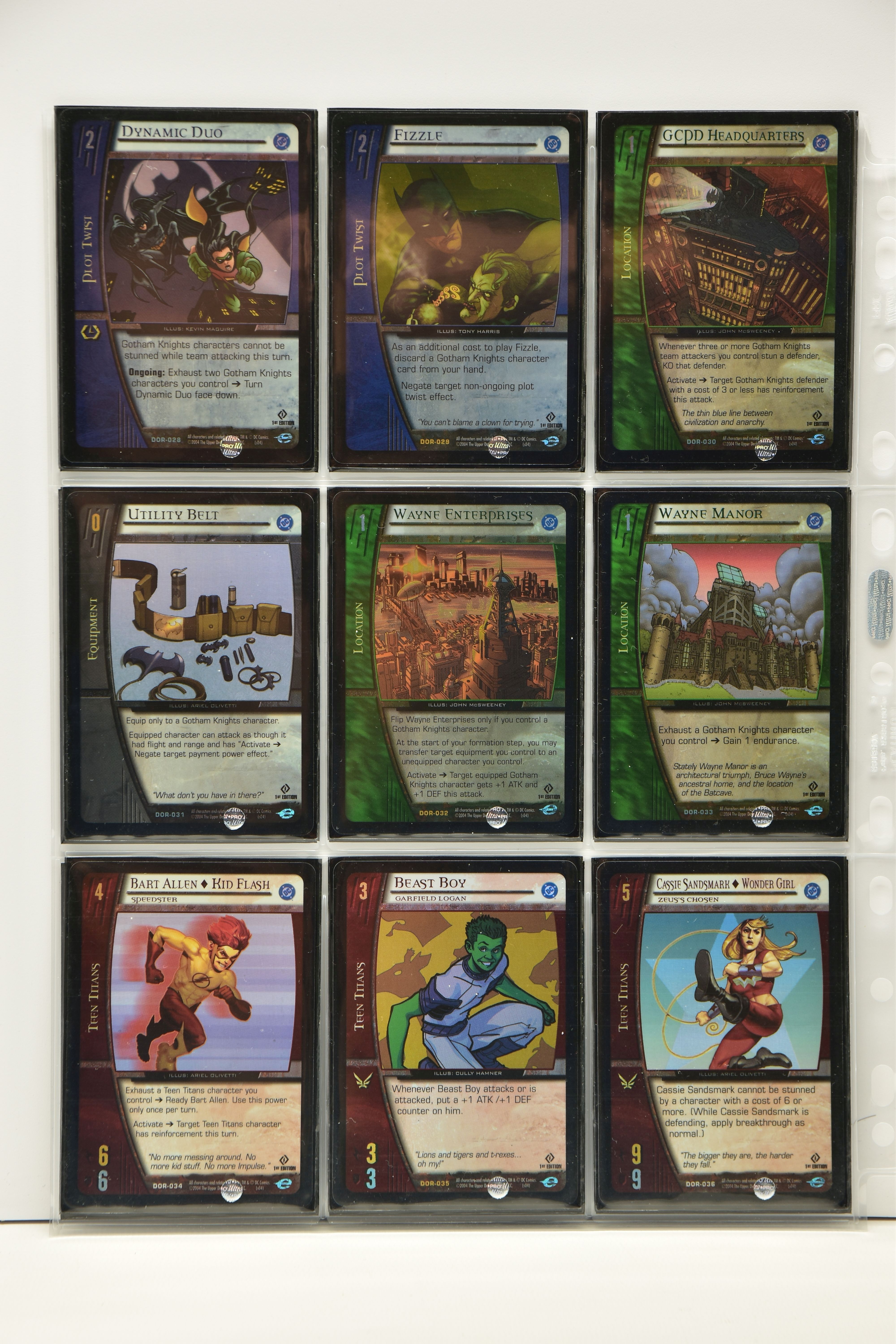 COMPLETE VS. SYSTEM DC ORIGINS 1ST EDITION FOIL SET, all cards are present, genuine and are all in - Image 4 of 19