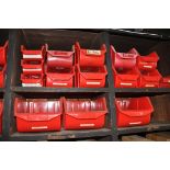 TWENTY FOUR EMPTY WORKSHOP BINS stackable or hangable of three different sizes (this lot is