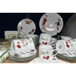 A FORTY FOUR PIECE ROYAL WORCESTER EVESHAM VALE PART DINNER SERVICE, comprising six dinner plates (
