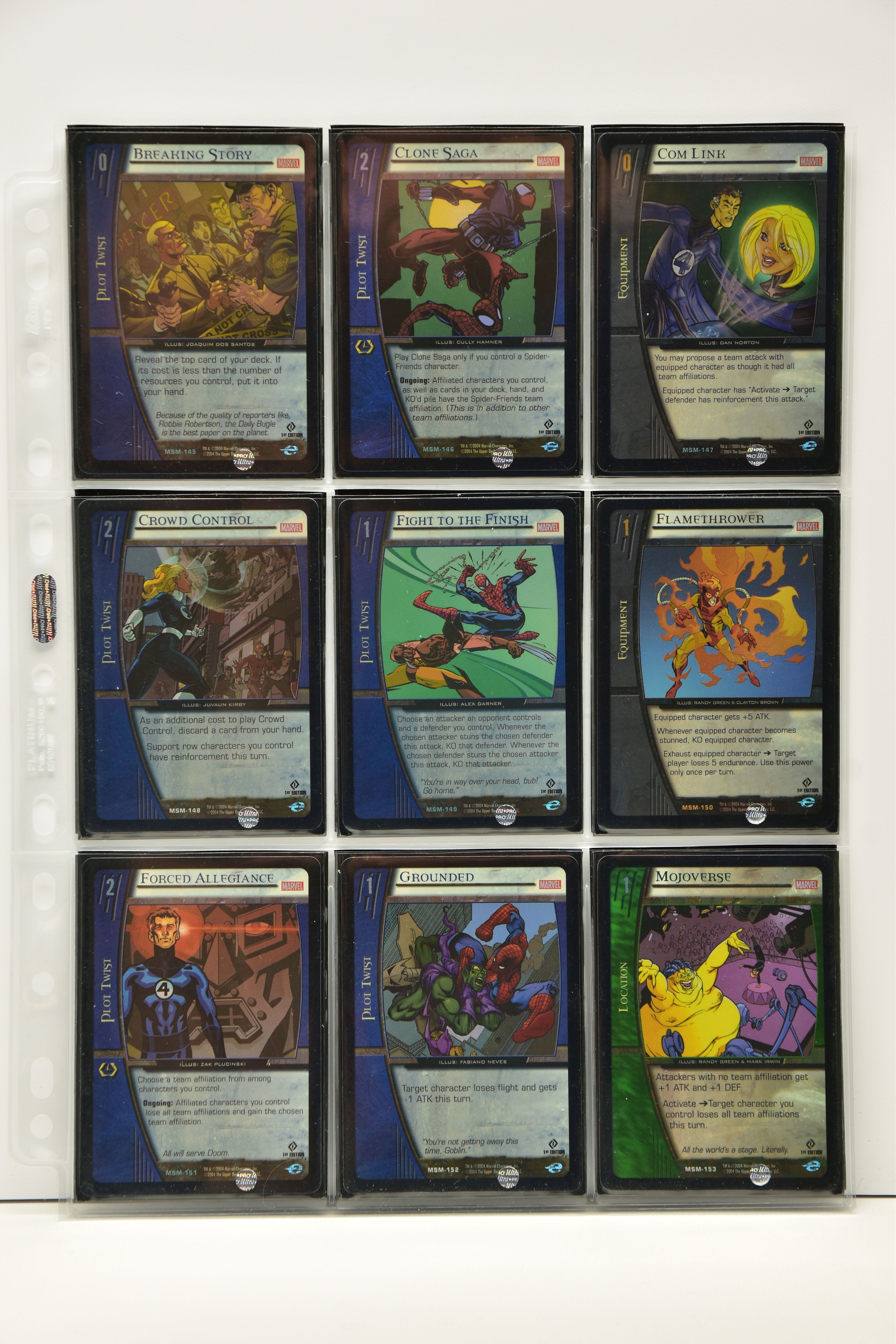 COMPLETE VS. SYSTEM MARVEL: WEB OF SPIDER-MAN 1ST EDITION FOIL SET, all cards are present, genuine - Image 17 of 19