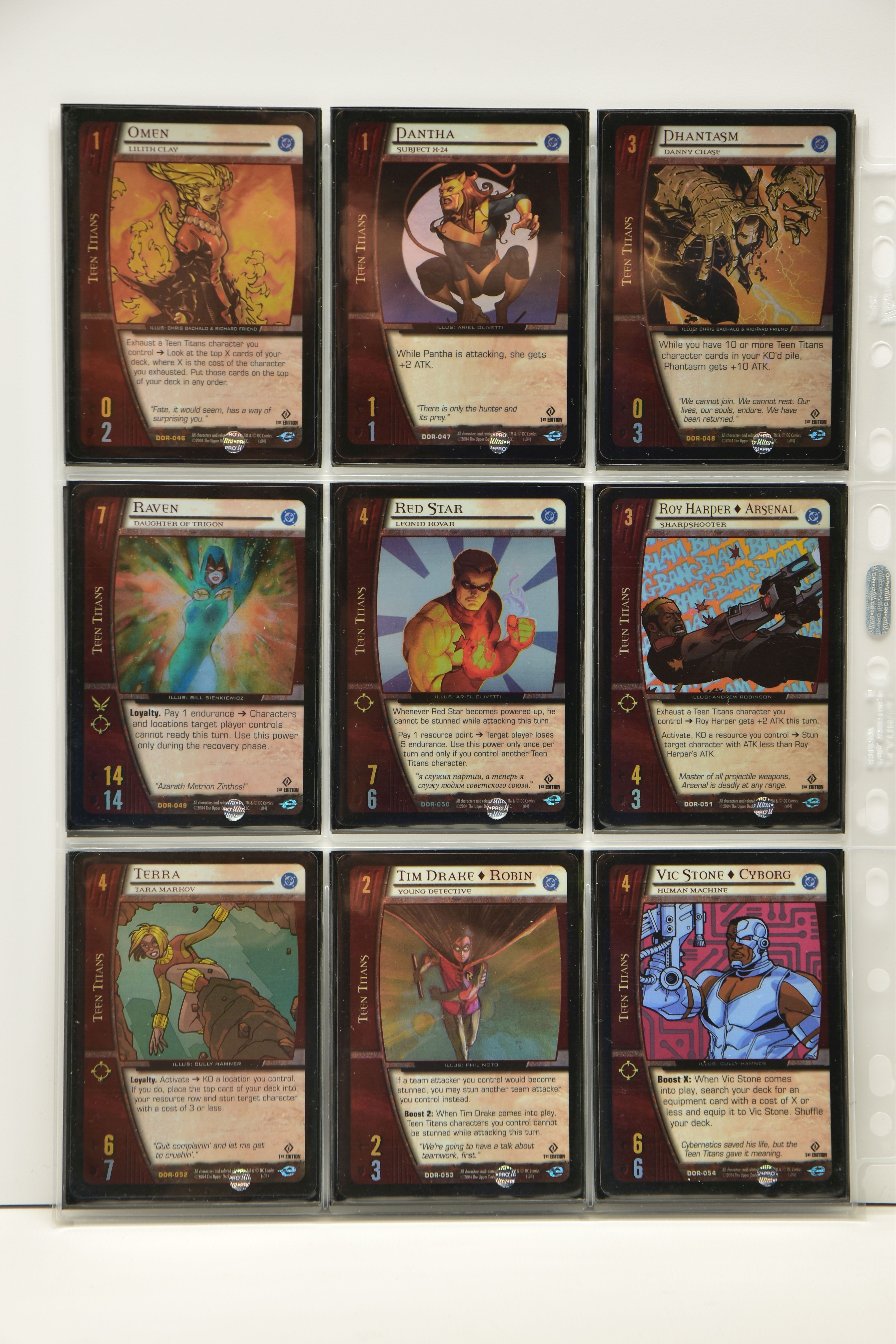 COMPLETE VS. SYSTEM DC ORIGINS 1ST EDITION FOIL SET, all cards are present, genuine and are all in - Image 6 of 19