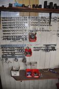 A LARGE QUANTITY OF METRIC AND IMPERIAL SOCKETS by Halfords, Silverline, Expert, also ratchets,