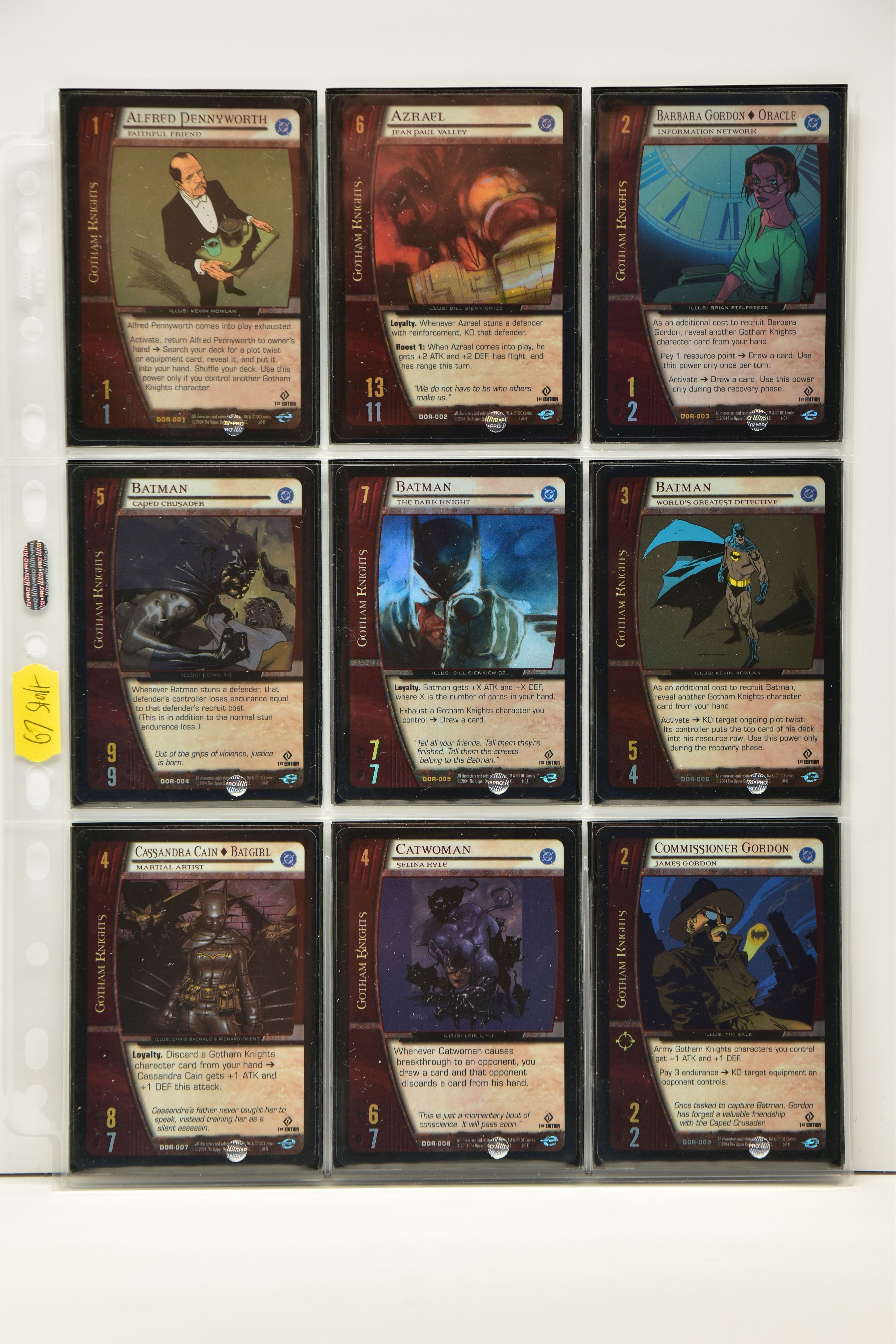 COMPLETE VS. SYSTEM DC ORIGINS 1ST EDITION FOIL SET, all cards are present, genuine and are all in