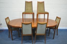 A FAARUP MOBELFABRIK DEIGN FOR BY IB KOFOD LARSEN, A MID CENTURY TEAK EXTENDING DINING TABLE, with
