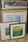 EIGHT DECORATIVE PRINTS COMPRISING TWO SIGNED JOHN MILLER LIMITED EDITION PRINTS, 'Palace