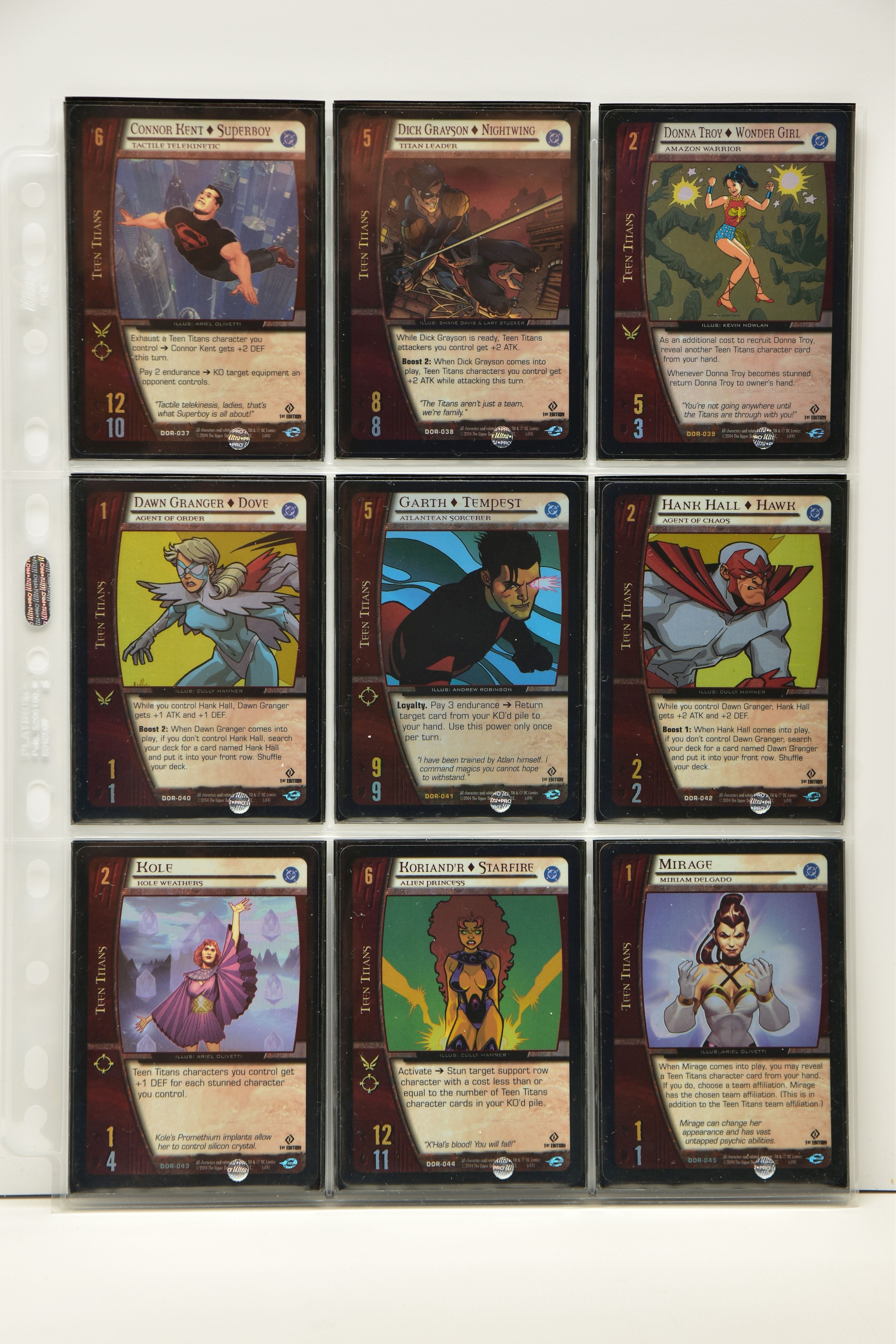 COMPLETE VS. SYSTEM DC ORIGINS 1ST EDITION FOIL SET, all cards are present, genuine and are all in - Image 5 of 19
