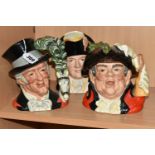 THREE BOXED ROYAL DOULTON CHARACTER JUGS, comprising 'The Ring Master' D6863, 'Town Cryer' D6895, '