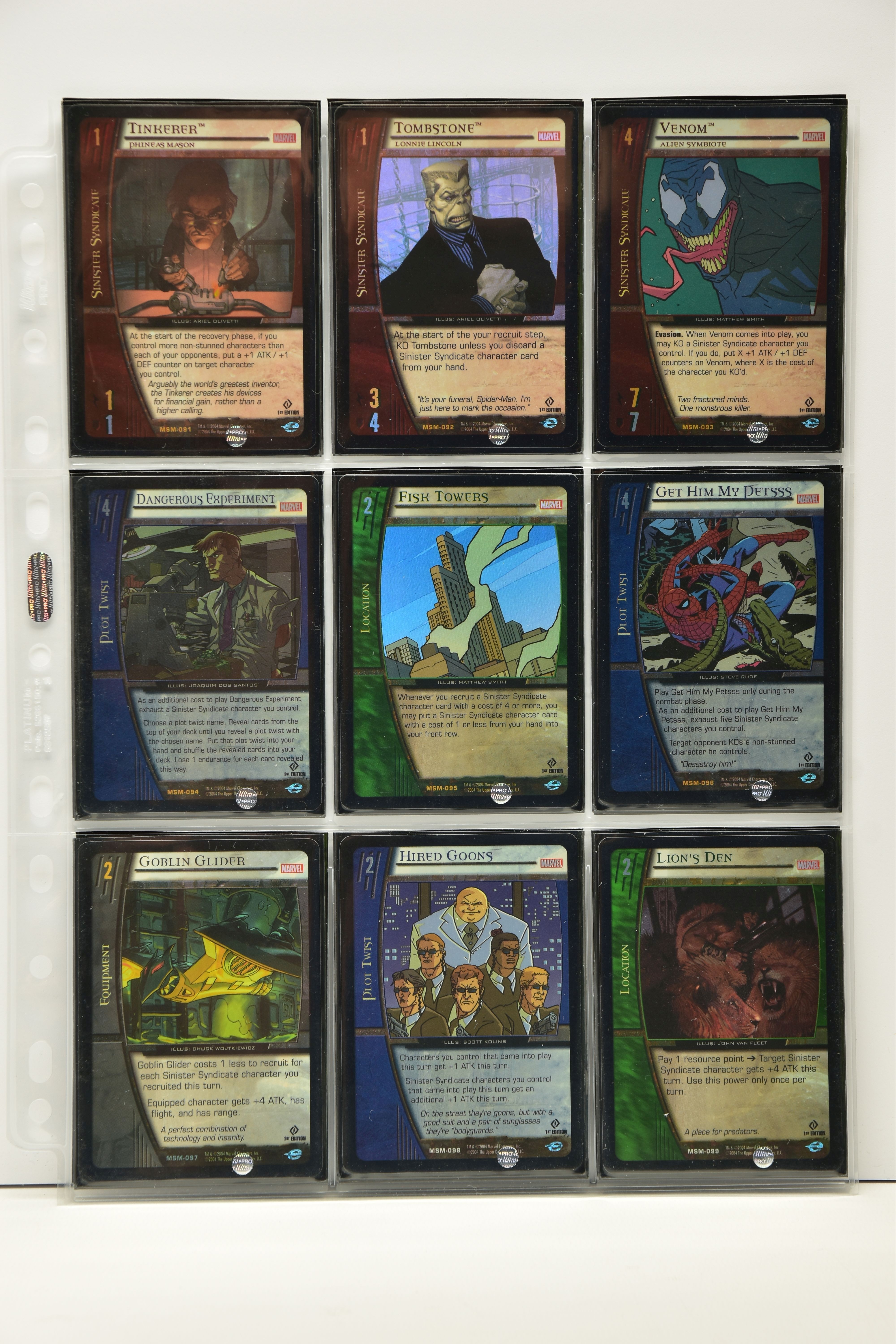 COMPLETE VS. SYSTEM MARVEL: WEB OF SPIDER-MAN 1ST EDITION FOIL SET, all cards are present, genuine - Image 11 of 19