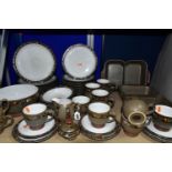 A FORTY SIX PIECE DENBY MARRAKESH PART DINNER SERVICE, comprising two vegetable dishes, a salad