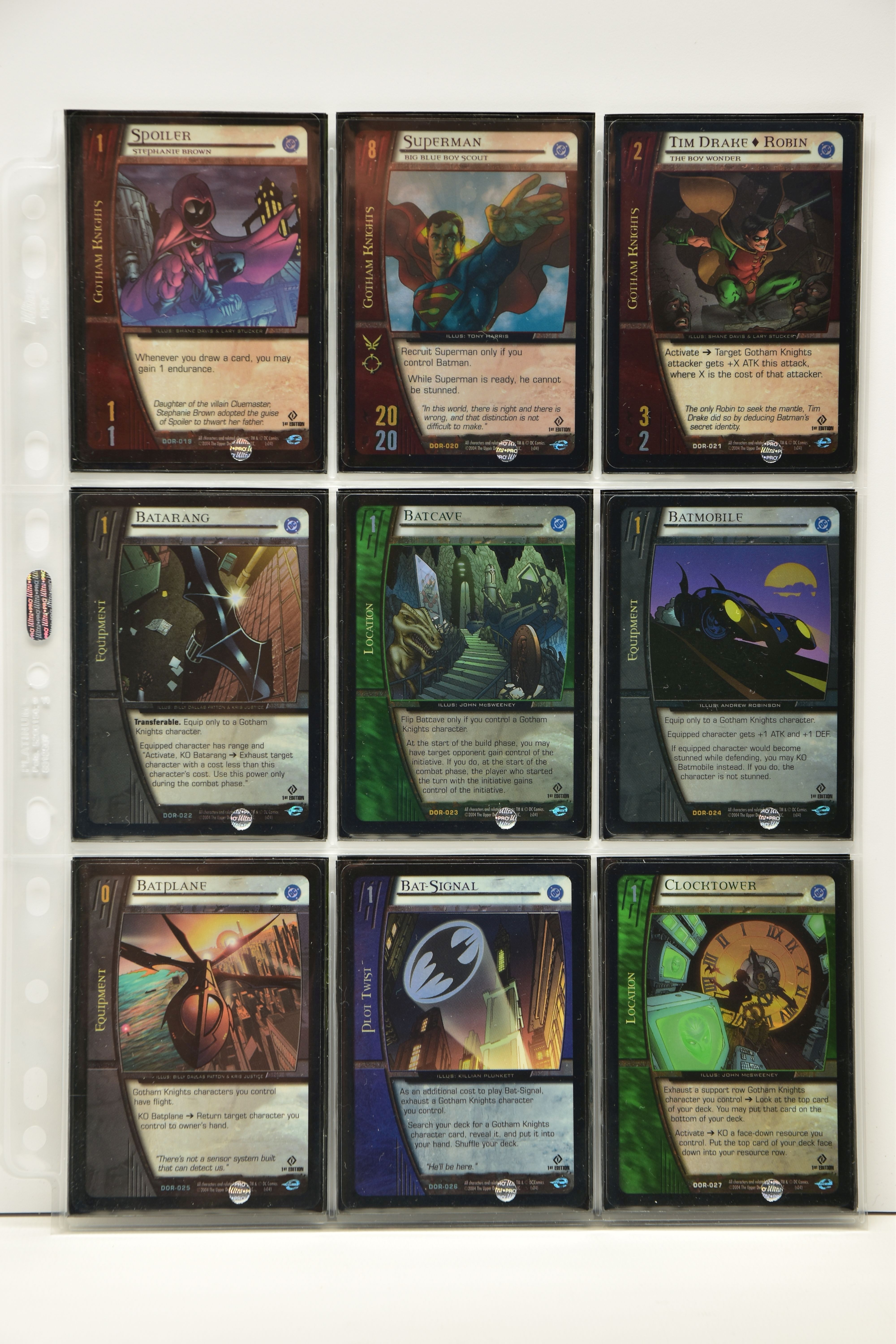 COMPLETE VS. SYSTEM DC ORIGINS 1ST EDITION FOIL SET, all cards are present, genuine and are all in - Image 3 of 19