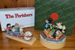 A BOXED ROBERT HARRUP BDMB1 'THE ROUNDABOUT RASCALS', limited edition musical figurine 826/1000