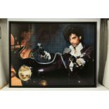 NICK HOLDSWORTH (BRITISH CONTEMPORARY) 'PRINCE II', a pixelated portrait of music legend Prince