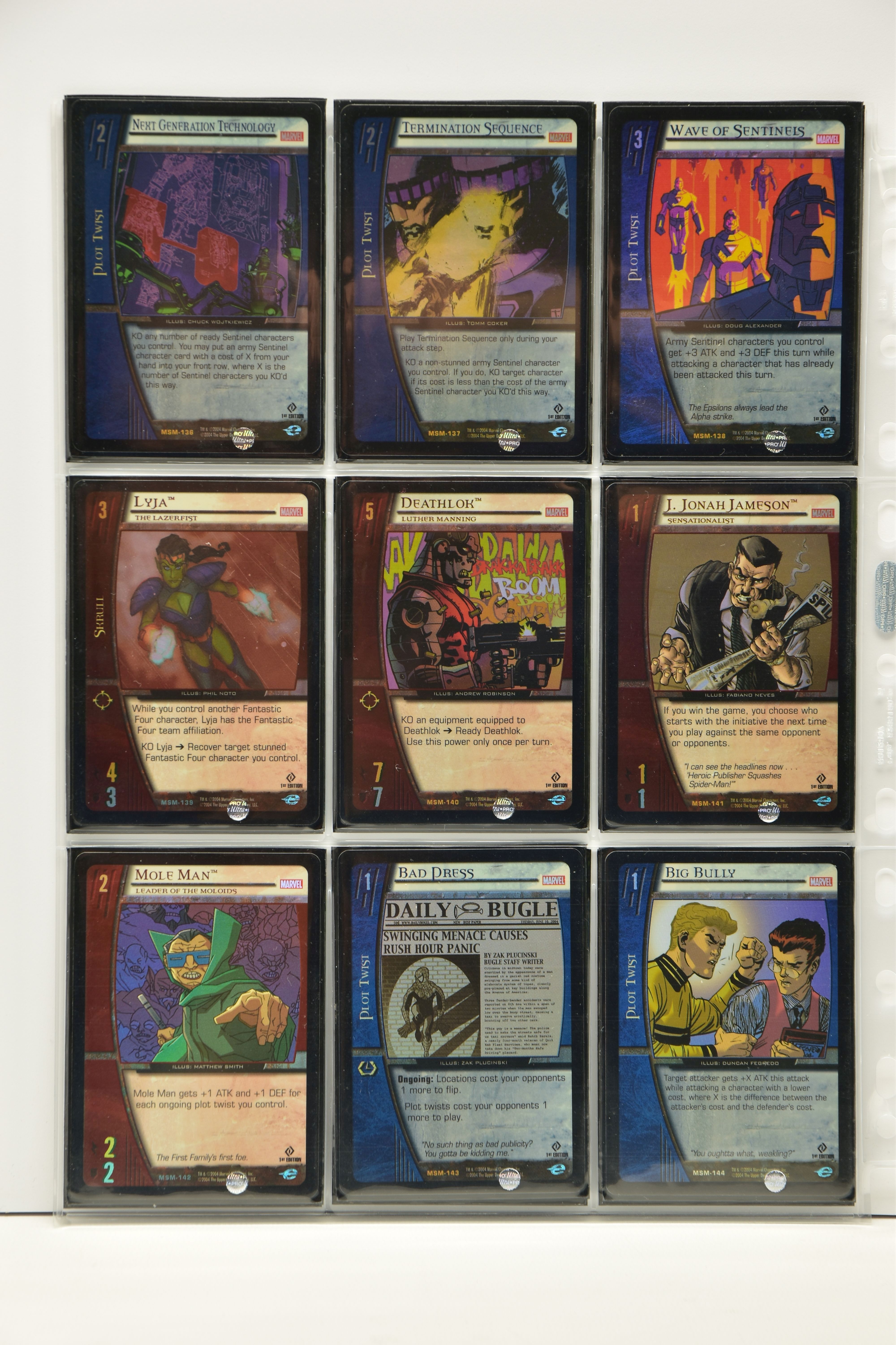 COMPLETE VS. SYSTEM MARVEL: WEB OF SPIDER-MAN 1ST EDITION FOIL SET, all cards are present, genuine - Image 16 of 19