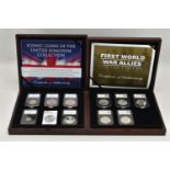 SILVER SET LOOSE COINS ETC, to include a First WW Allies silver set a .999 silver slabbed UK year of