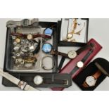 A BOX OF ASSORTED WRISTWATCHES, names to include Lorus, Sekonda, Pierre Cardin, Timex, (condition