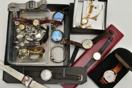 A BOX OF ASSORTED WRISTWATCHES, names to include Lorus, Sekonda, Pierre Cardin, Timex, (condition