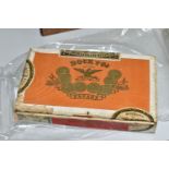 CIGARS, an opened box containing eighteen Bock y Ca Habana Royal Petit Corona Cigars, some dryness