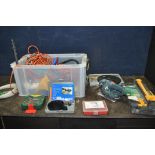 A PLASTIC TRAY CONTAINING POWER AND HAND TOOLS including a Black and Decker Sander (PAT pass and