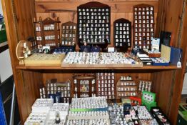 A LARGE COLLECTION OF THIMBLES AND THIMBLE COLLECTOR'S CABINETS, over four hundred porcelain