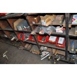 A QUANTITY OF HANDTOOLS AND ACCESSORIES including upholsters hammers, lead dressing tools, pipe