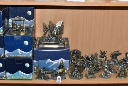 A COLLECTION OF TUDOR MINT MYTH AND MAGIC PEWTER FIGURES, some boxed as stated, comprising boxed The