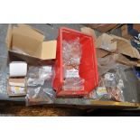 A PLASTIC TRAY AND TWO BOXES OF COPPER WASHERS imperial and metric, 20 different sizes (this lot