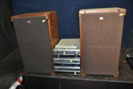 A DENON 201SA MINI COMPONENT HI FI with a pair of vintage Sony SS-7200 speakers, including a PMA