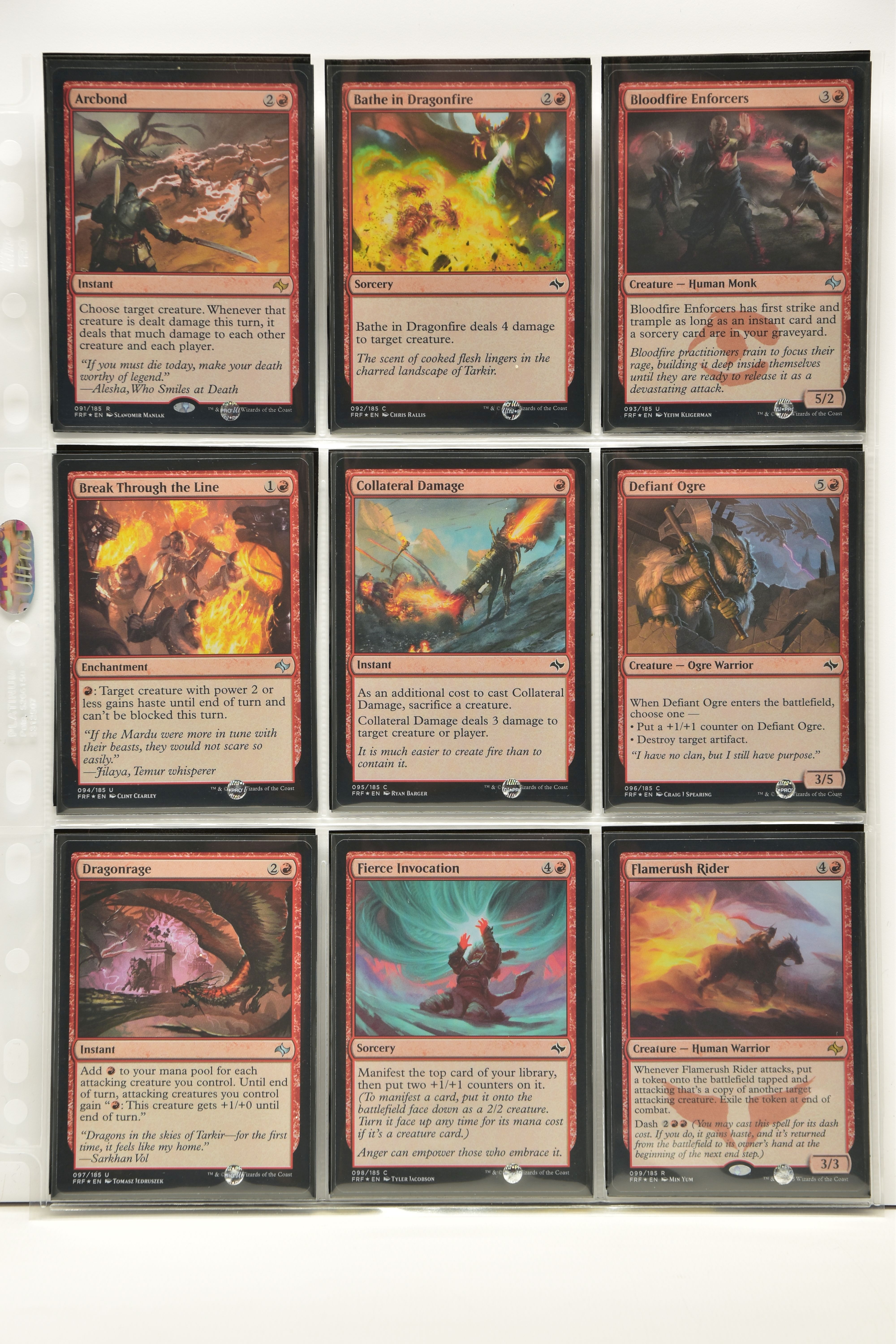 COMPLETE MAGIC THE GATHERING: FATE REFORGED FOIL SET, all cards are present, genuine and are all - Image 11 of 21