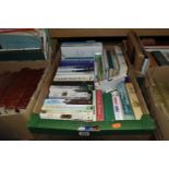 FIVE BOXES OF BOOKS & SHEET MUSIC containing approximately ninety-five miscellaneous book titles