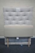 A JOHN LEWIS ORTHO 1600 4FT6 DIVAN BED AND MATTRESS, and a headboard (condition - minor clean