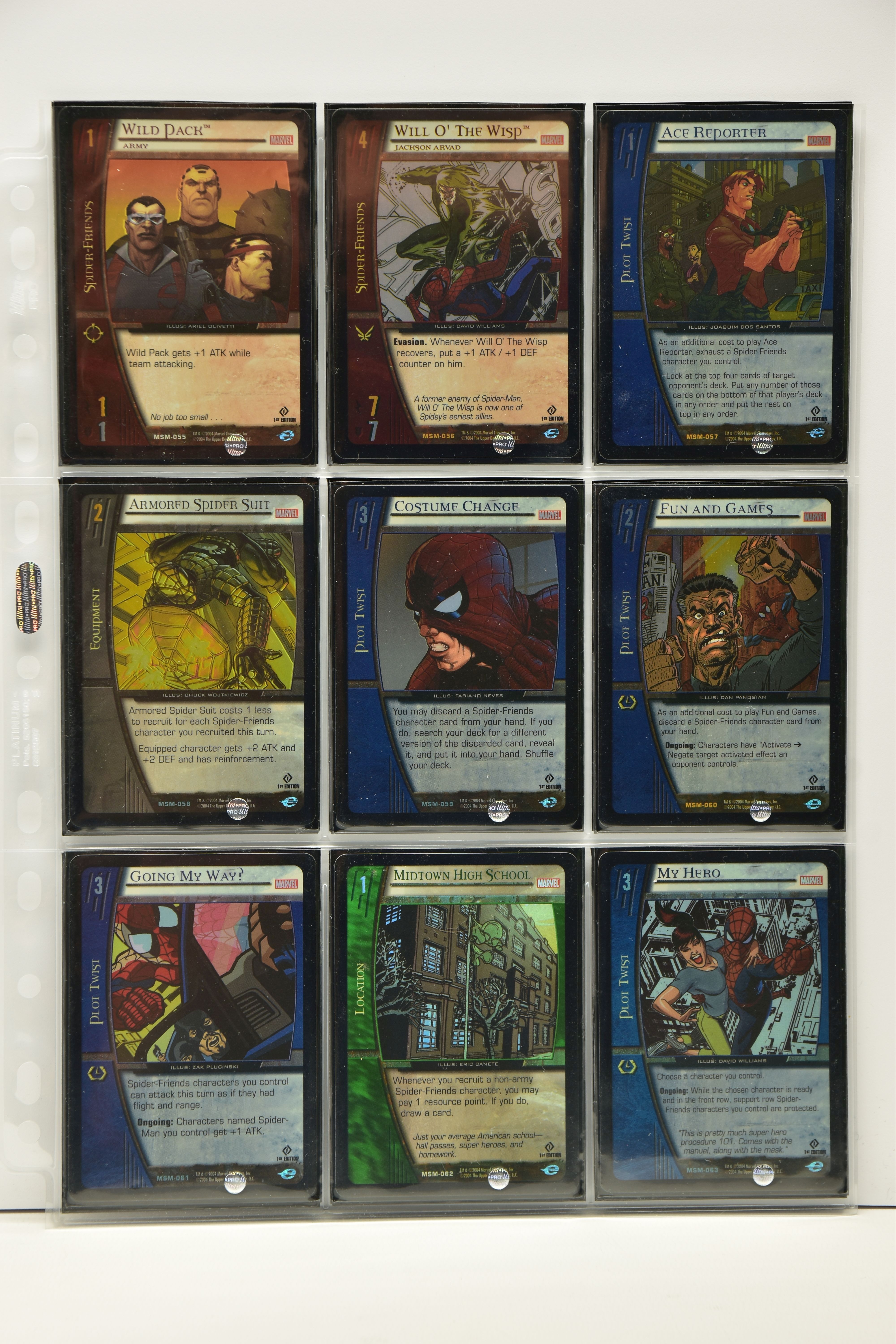 COMPLETE VS. SYSTEM MARVEL: WEB OF SPIDER-MAN 1ST EDITION FOIL SET, all cards are present, genuine - Image 7 of 19