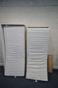 AN IKEA SINGLE DAY BED, the pull out section with two drawers (condition - one mattress with rips,