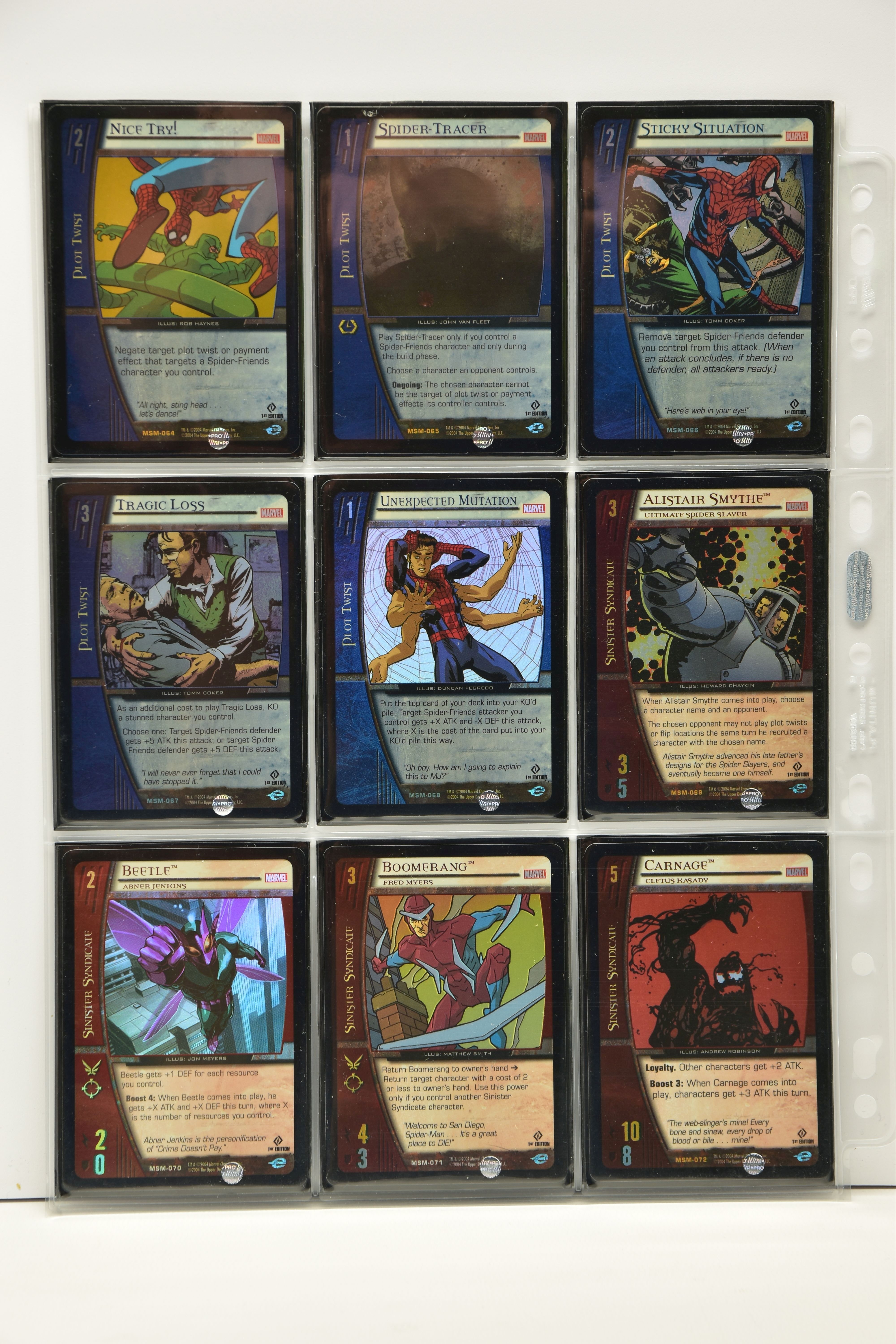 COMPLETE VS. SYSTEM MARVEL: WEB OF SPIDER-MAN 1ST EDITION FOIL SET, all cards are present, genuine - Image 8 of 19