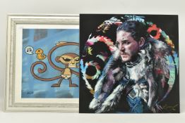 ZINSKY (BRITISH CONTEMPORARY) 'WINTER IS COMING', a signed limited edition print depicting Kit