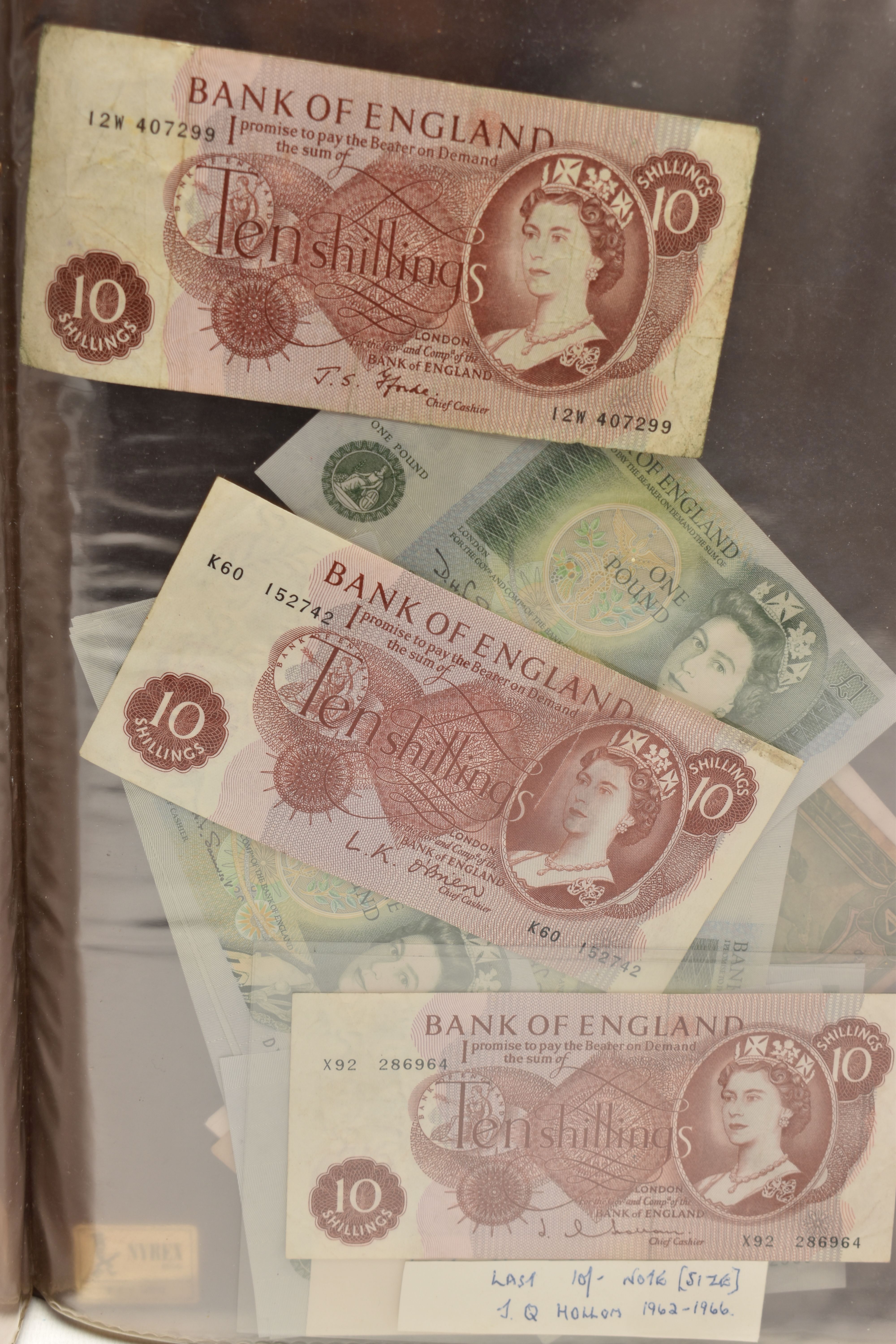 A BANKNOTE ALBUM OF MAINLY BANK OF ENGLAND NOTES, to include early Bradbury 1917 £1 E28, a Pre - Image 12 of 15