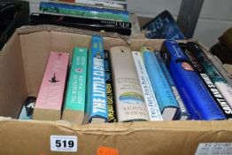 TWO BOXES OF BOOKS containing twenty four titles signed by the authors, in alphabetical order: