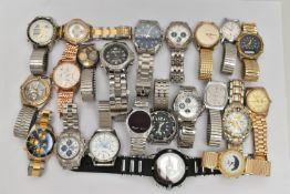 A BOX OF ASSORTED WRISTWATCHES, a selection of watches, names to include Sekonda, Weide, Oris,
